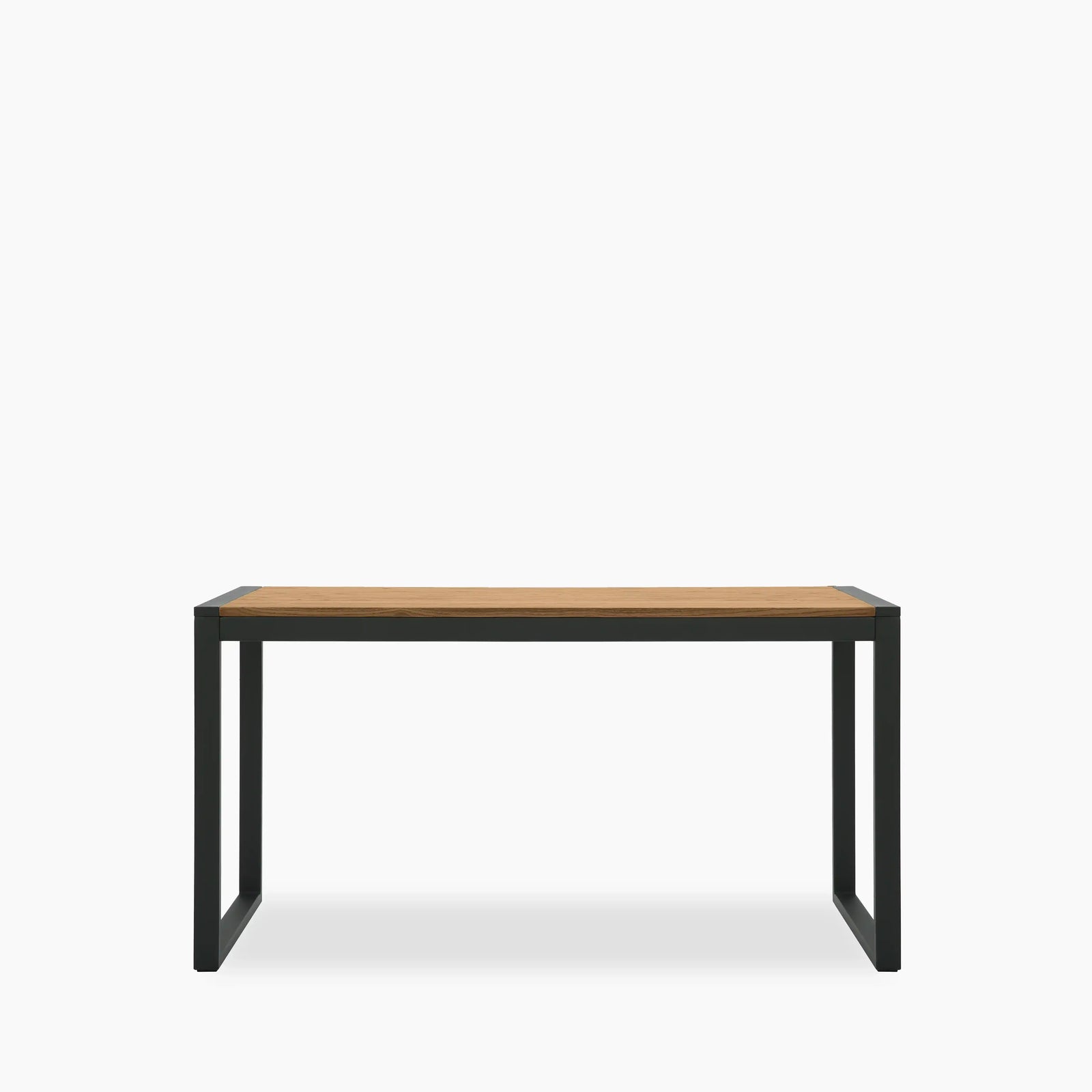 Gastro 4 Seat Wooden Rectangle Dining Table | Elm Wood & Black