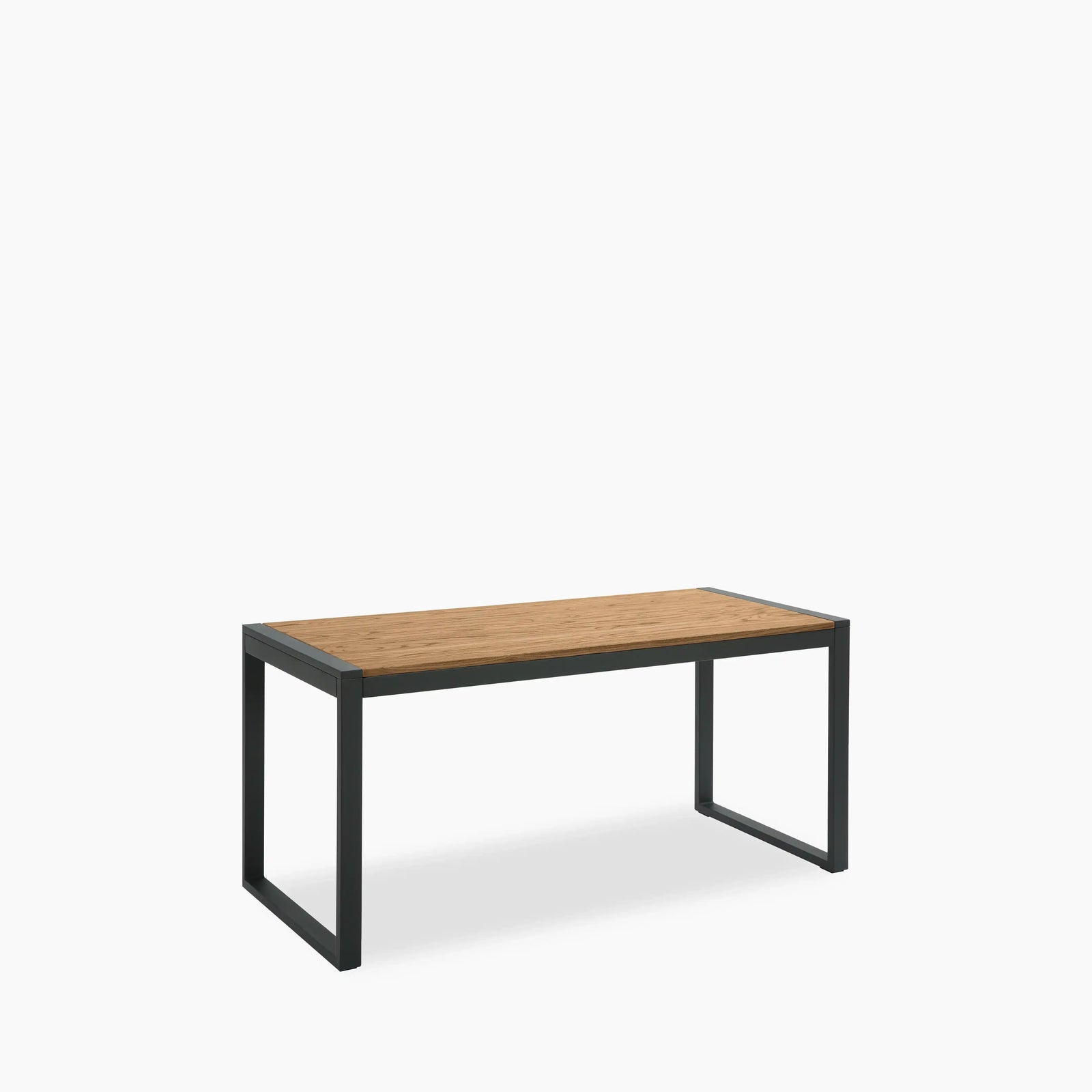 Gastro 4 Seat Wooden Rectangle Dining Table | Elm Wood & Black