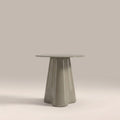 Hadley Round Side Table | Sage Green Sandblasted Glass & High Gloss Sage Green