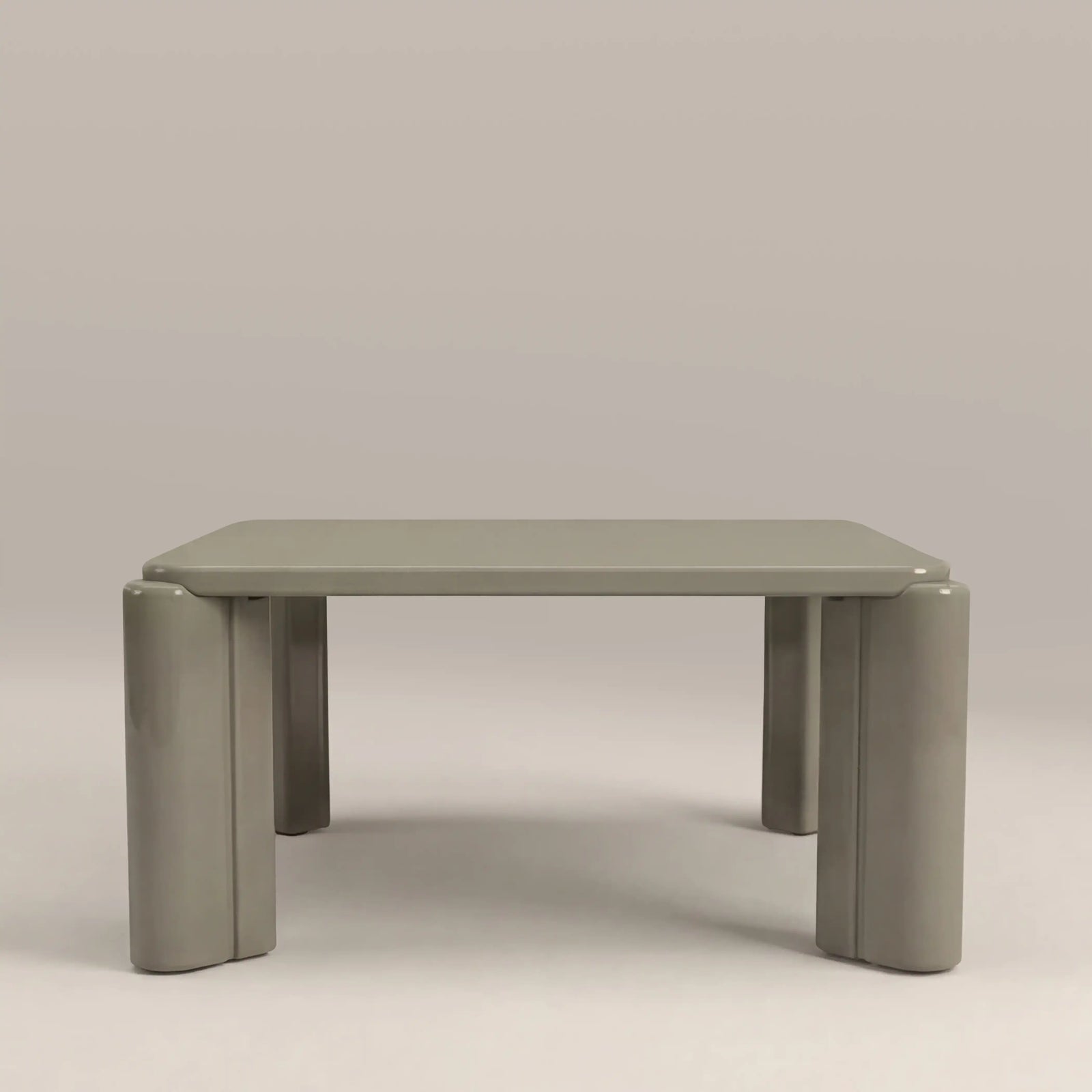 Kelby Square Coffee Table | High Gloss Sage Green