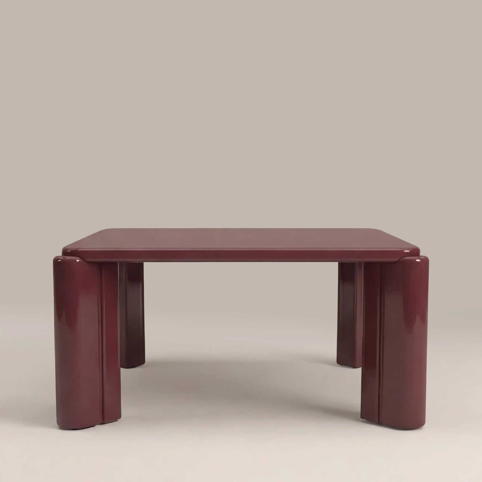 Kelby Square Coffee Table | High Gloss Cherry Red