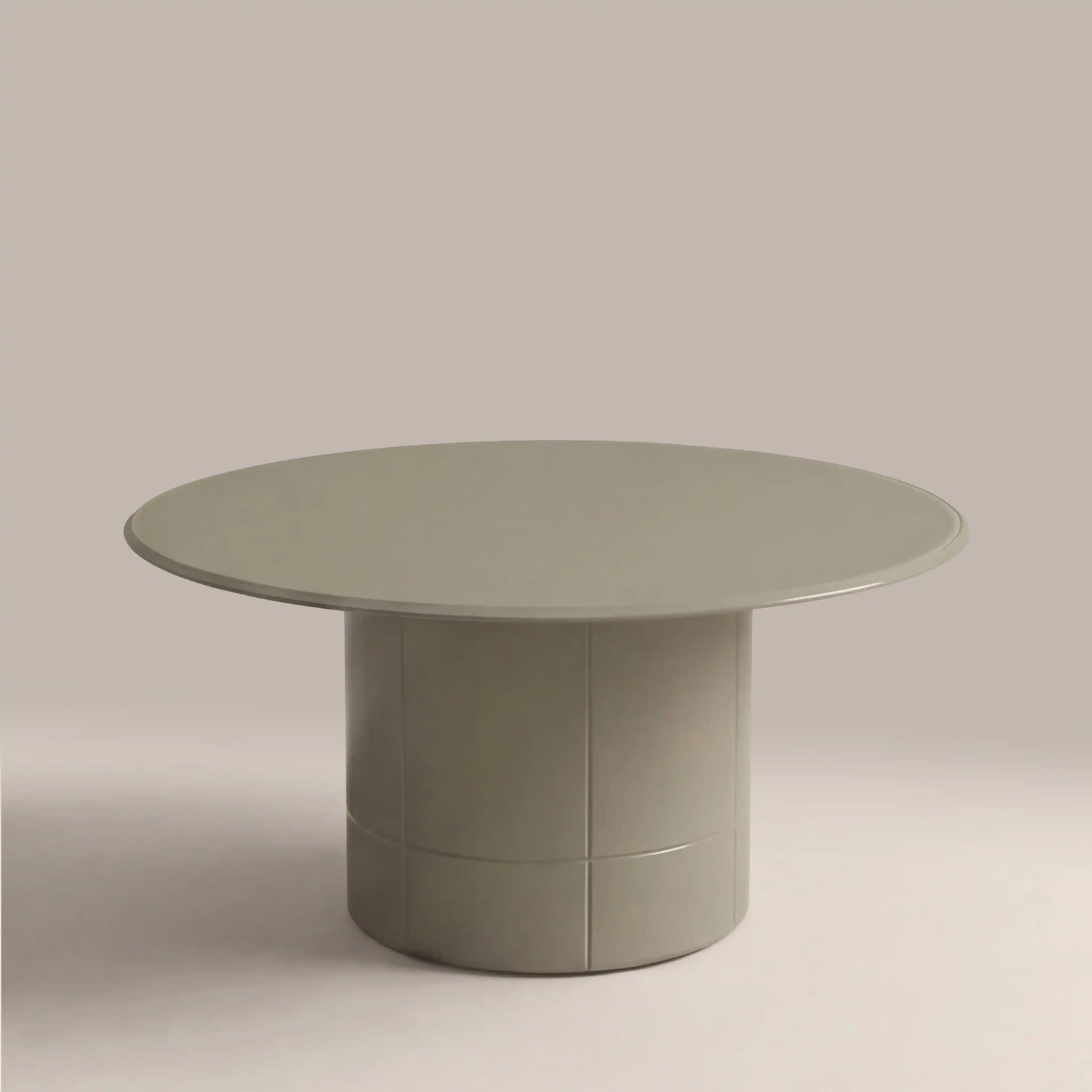 Flore Round Coffee Table | Sage Green Glass & High Gloss Sage Green