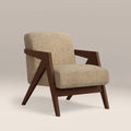 Bennie Accent Chair | Speckled Latte Boucle & Walnut