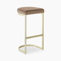 Matteo Bar Stool | Taupe Sustainable Velvet