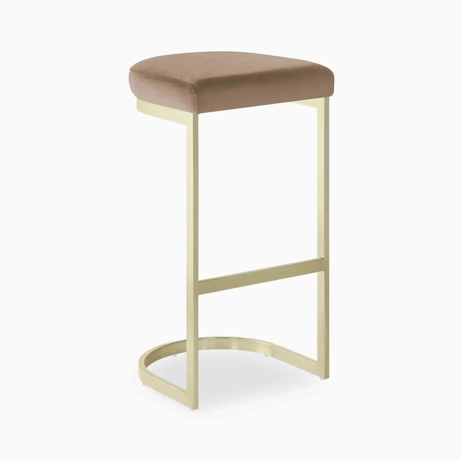 Matteo Bar Stool | Taupe Sustainable Velvet