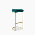 Matteo Bar Stool | Teal Sustainable Velvet