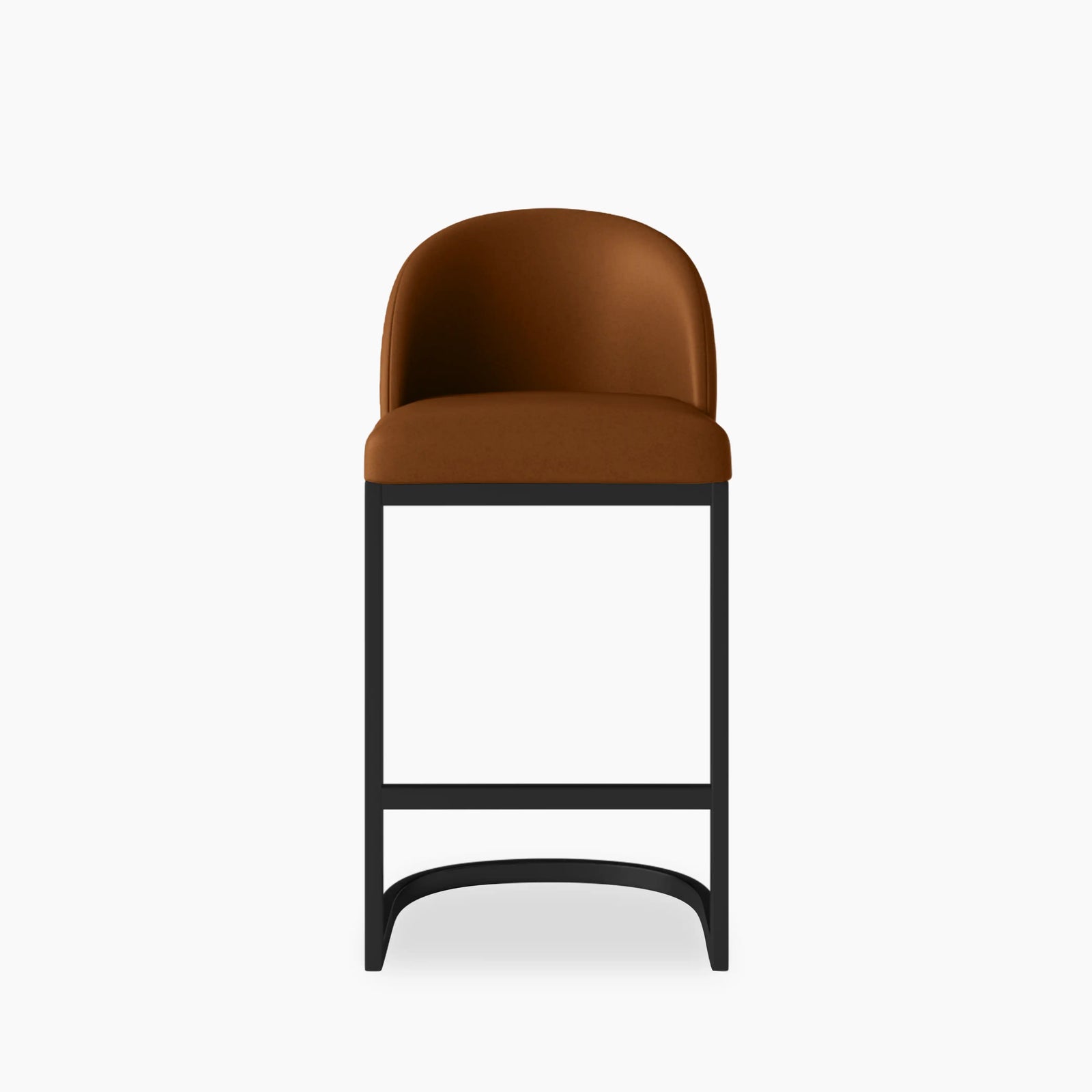 Matteo Kitchen Stool with Backrest | Tuscan Tan Faux Leather