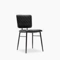 Elgin Dining Chair | Black Faux Leather & Black