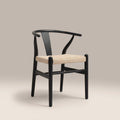 Bjorn Wooden Dining Chair | Natural Weave & Black