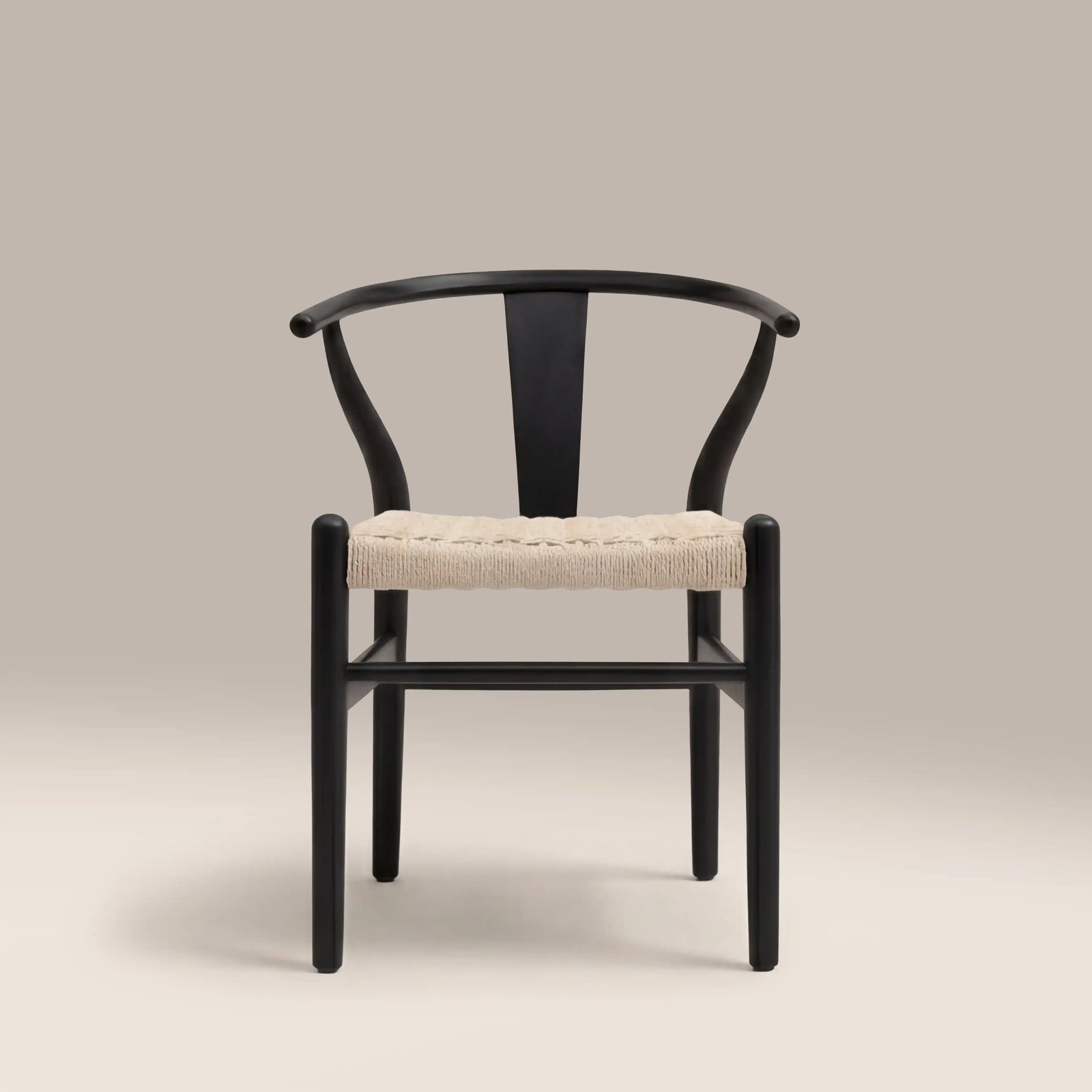 Bjorn Wooden Dining Chair | Natural Weave & Black