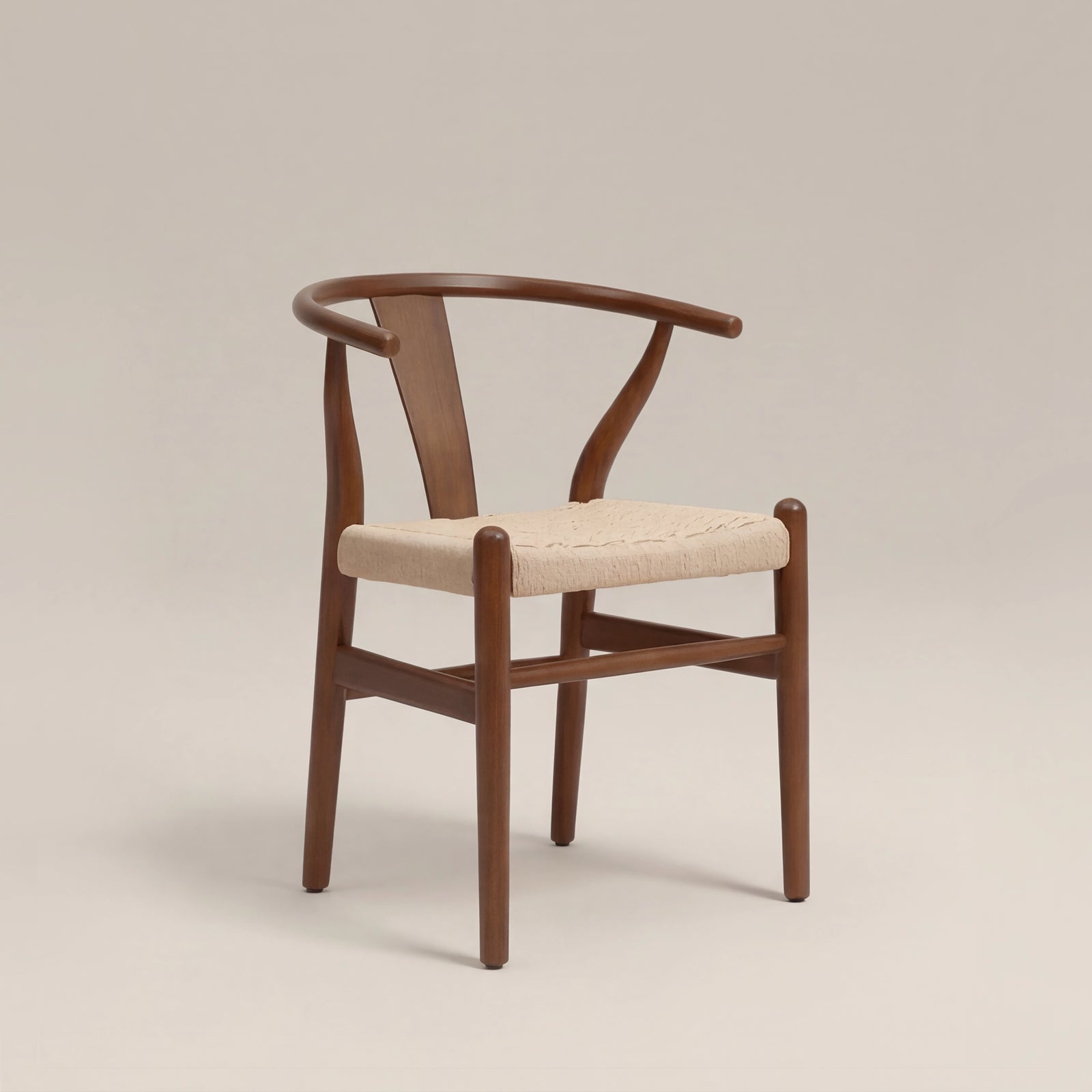 Bjorn Wooden Dining Chair | Natural Weave & Walnut