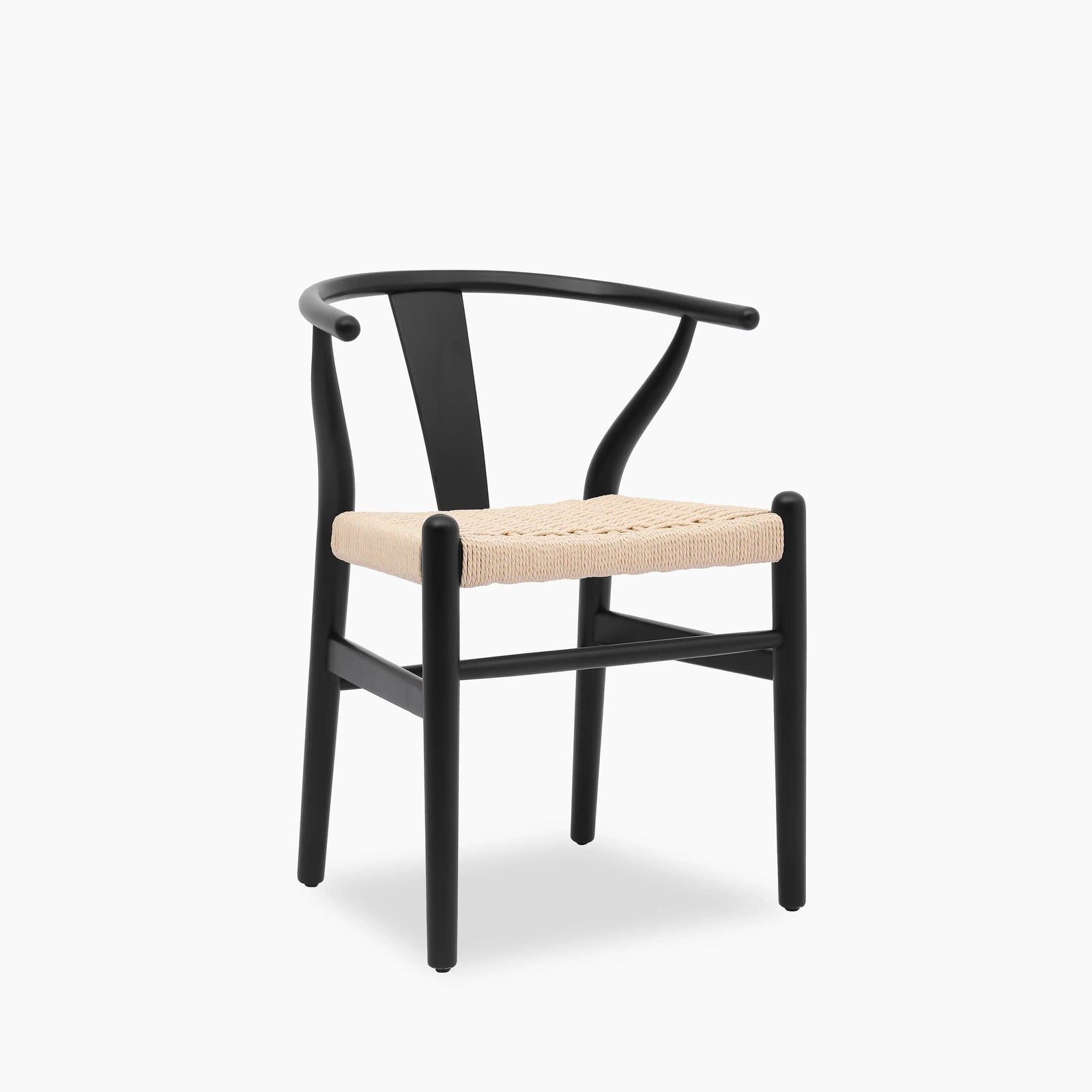 Bjorn Wooden Dining Chair | Natural Weave & Black
