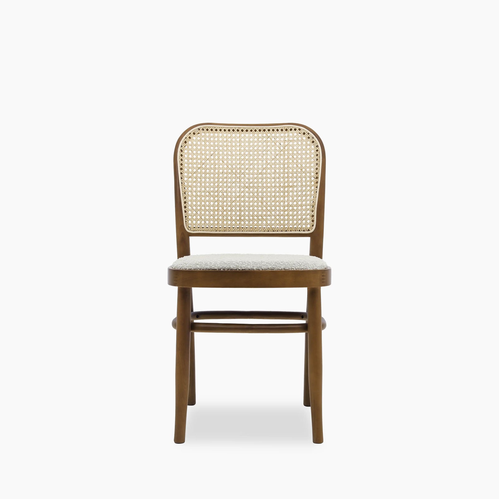 Bourne Wooden Dining Chair | Speckled Stone Sustainable Boucle & Walnut