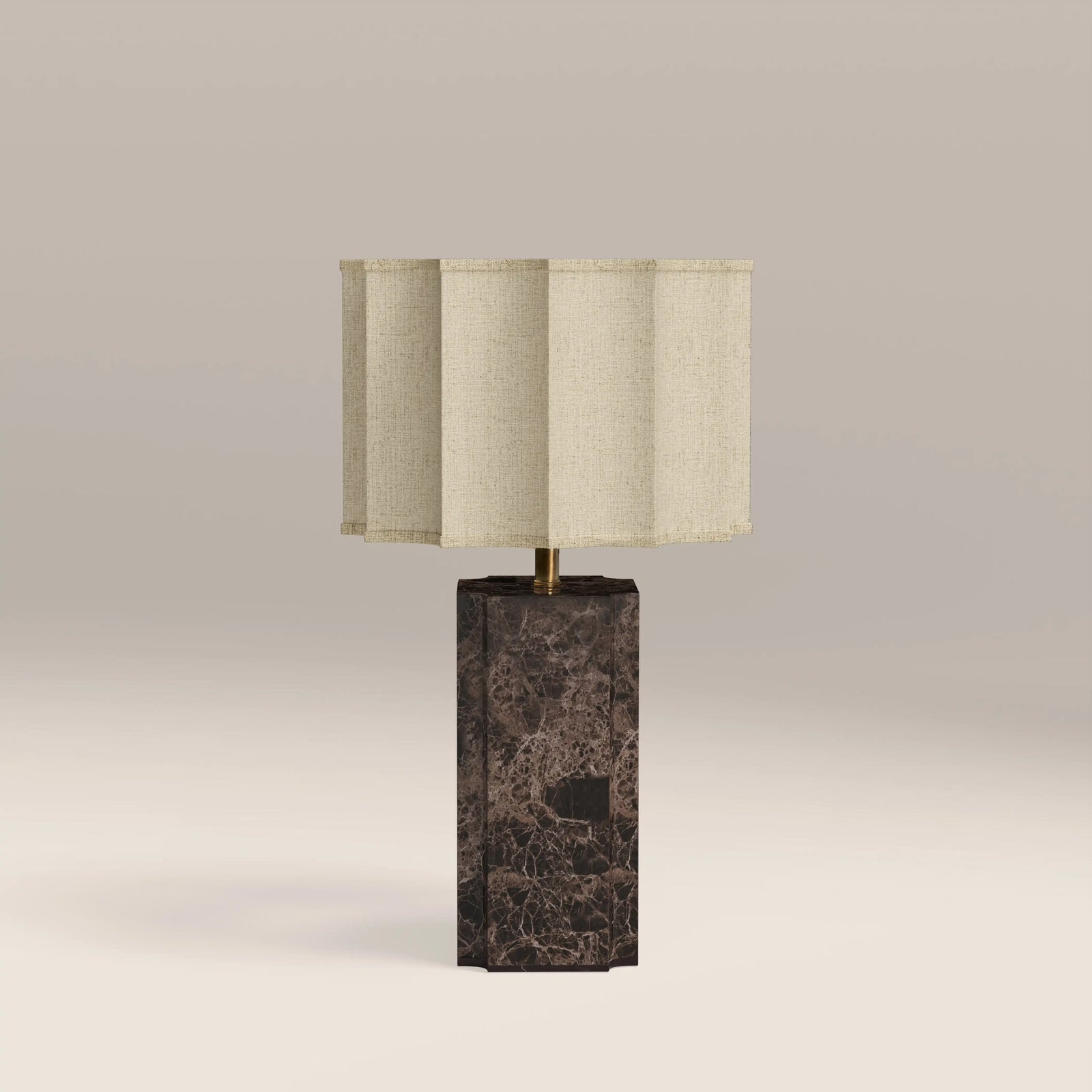 Brookes Table Lamp | Chocolate Brown Marble