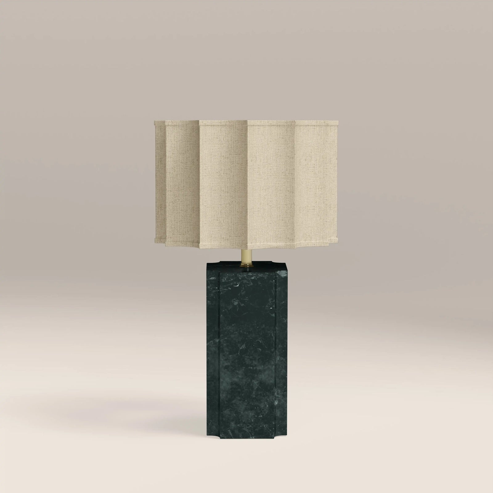 Brookes Table Lamp | Dark Green Marble