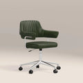 Mindy Office Chair | Vintage Green Faux Leather & Chrome