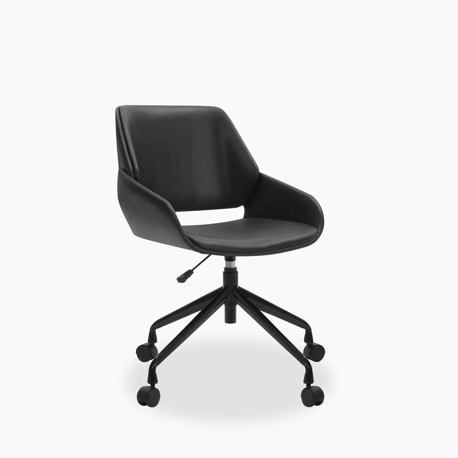 Franklin Office Chair | Vintage Black Faux Leather & Black