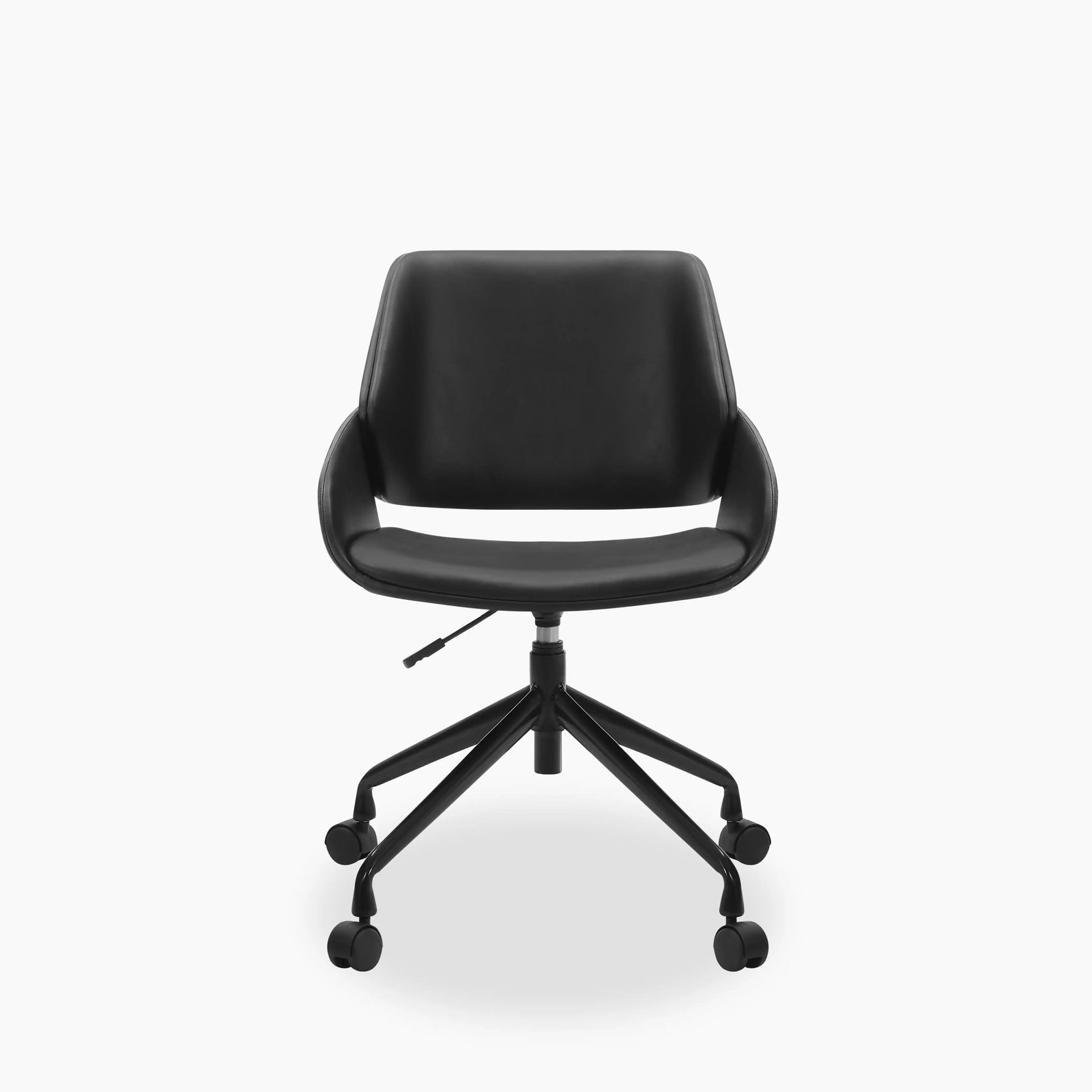 Franklin Office Chair | Vintage Black Faux Leather & Black