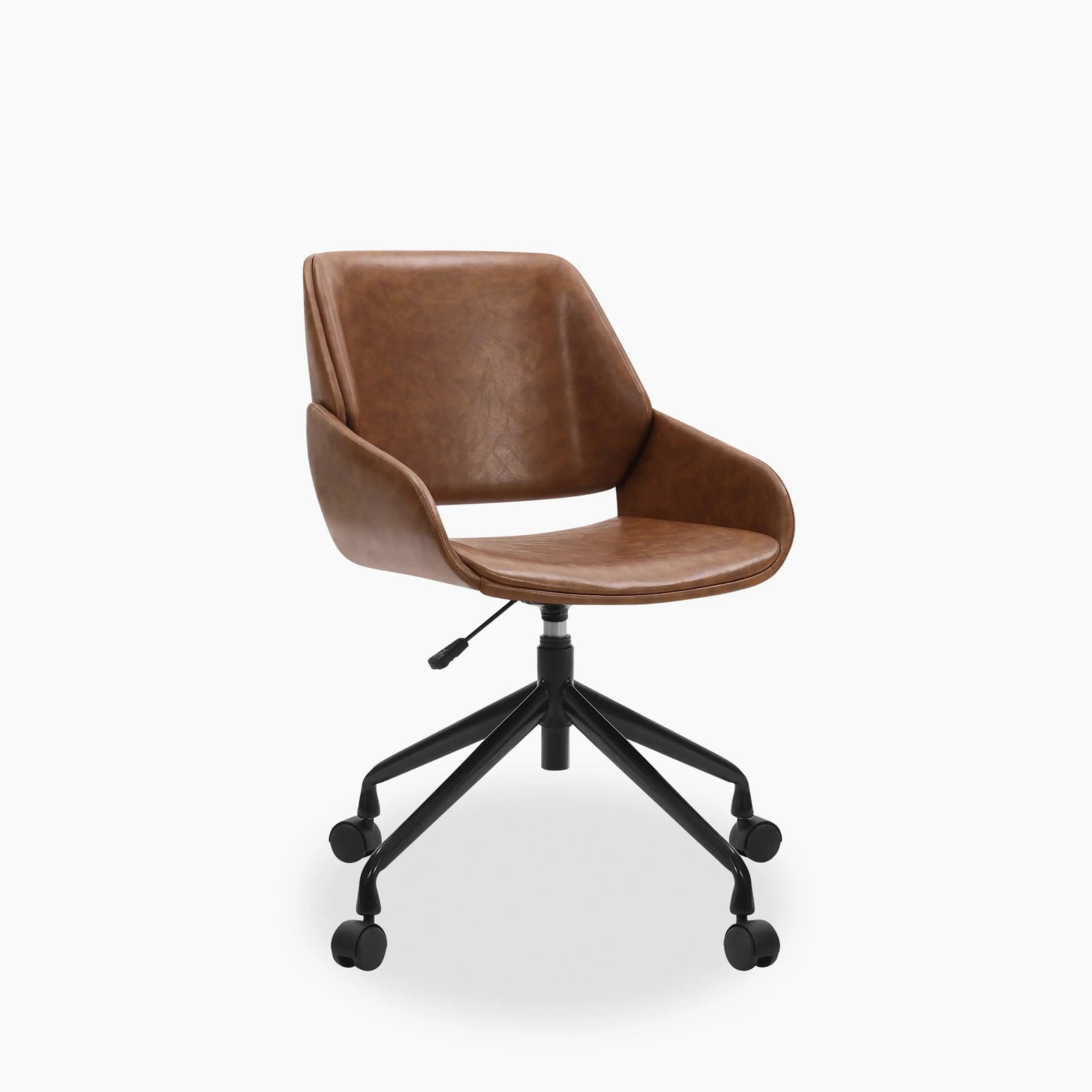 Franklin Office Chair | Vintage Tan Faux Leather & Black
