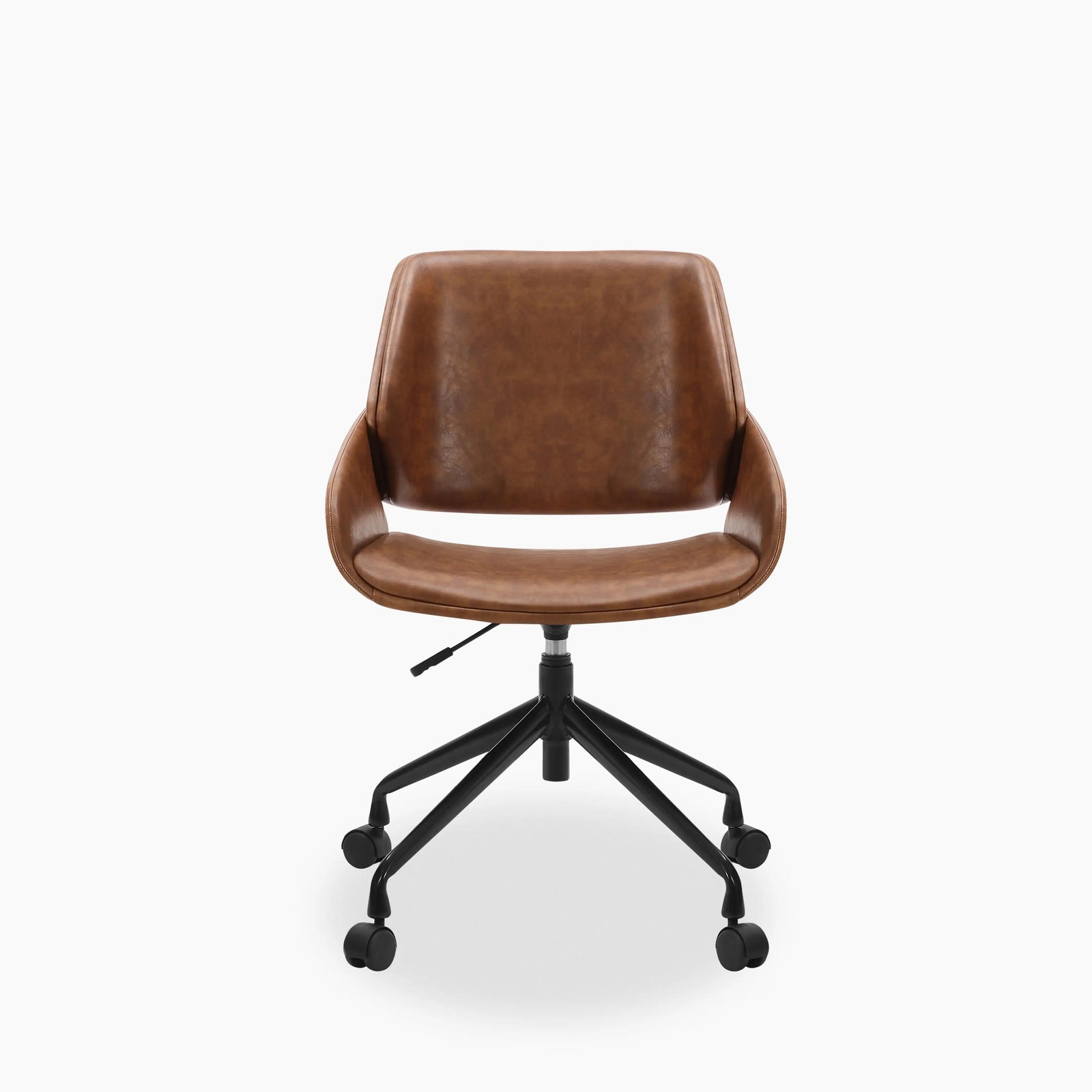 Franklin Office Chair | Vintage Tan Faux Leather & Black
