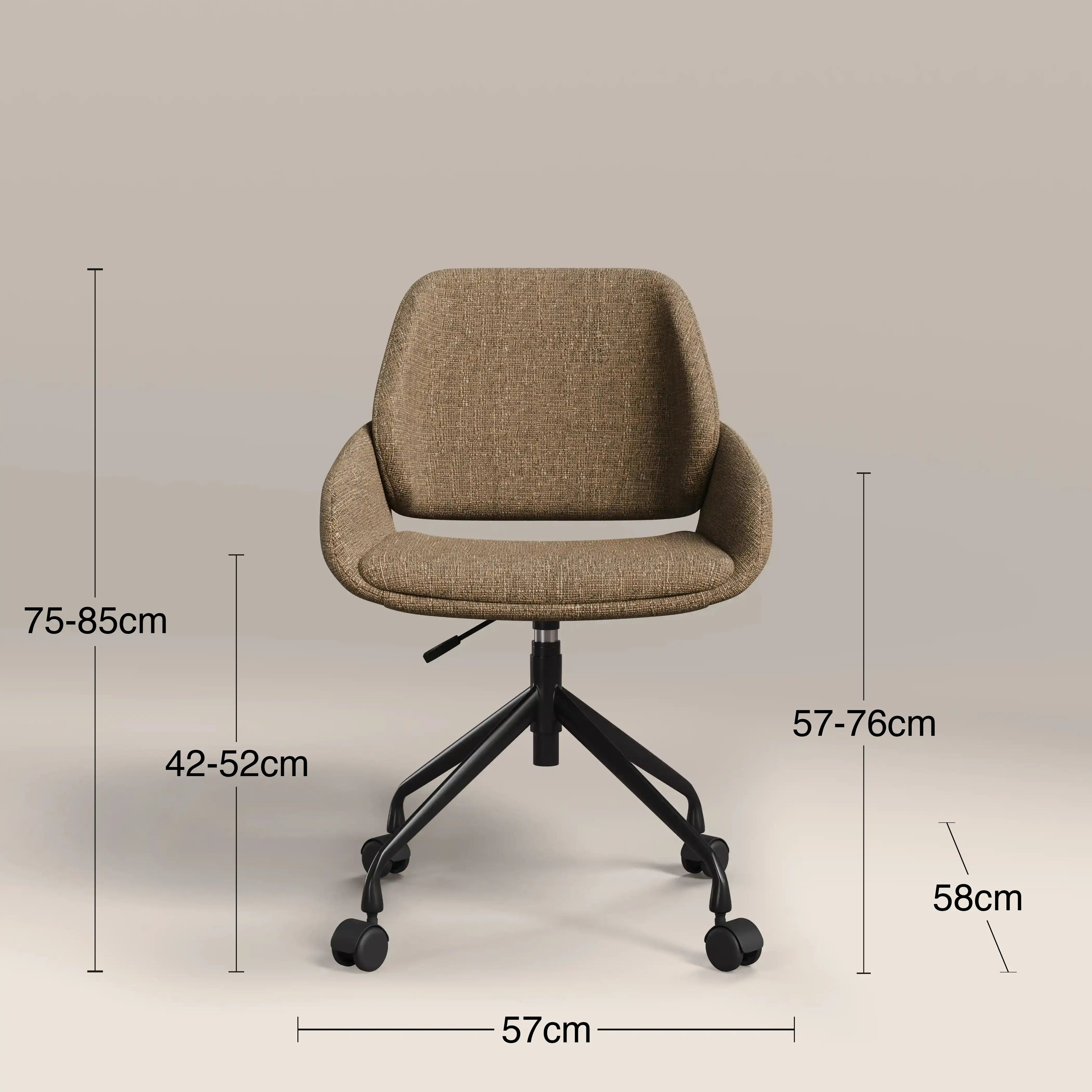 Franklin Office Chair, Speckled Cappuccino Boucle & Black | Cult Franklin Office Chair, Speckled Cappuccino Boucle & Black | Cult