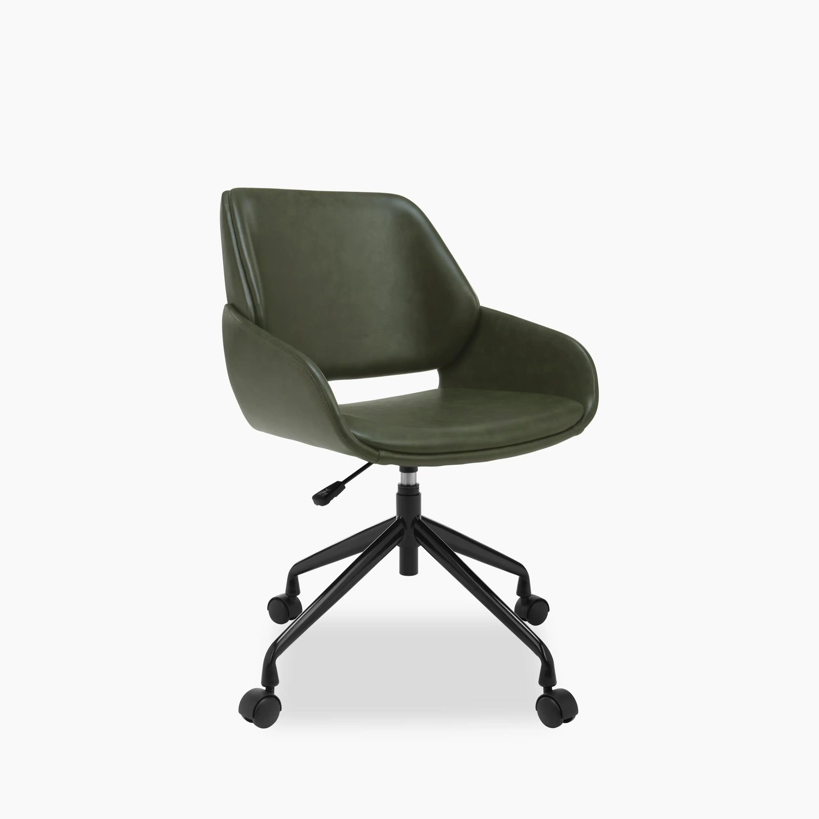 Franklin Office Chair | Vintage Green Faux Leather & Black