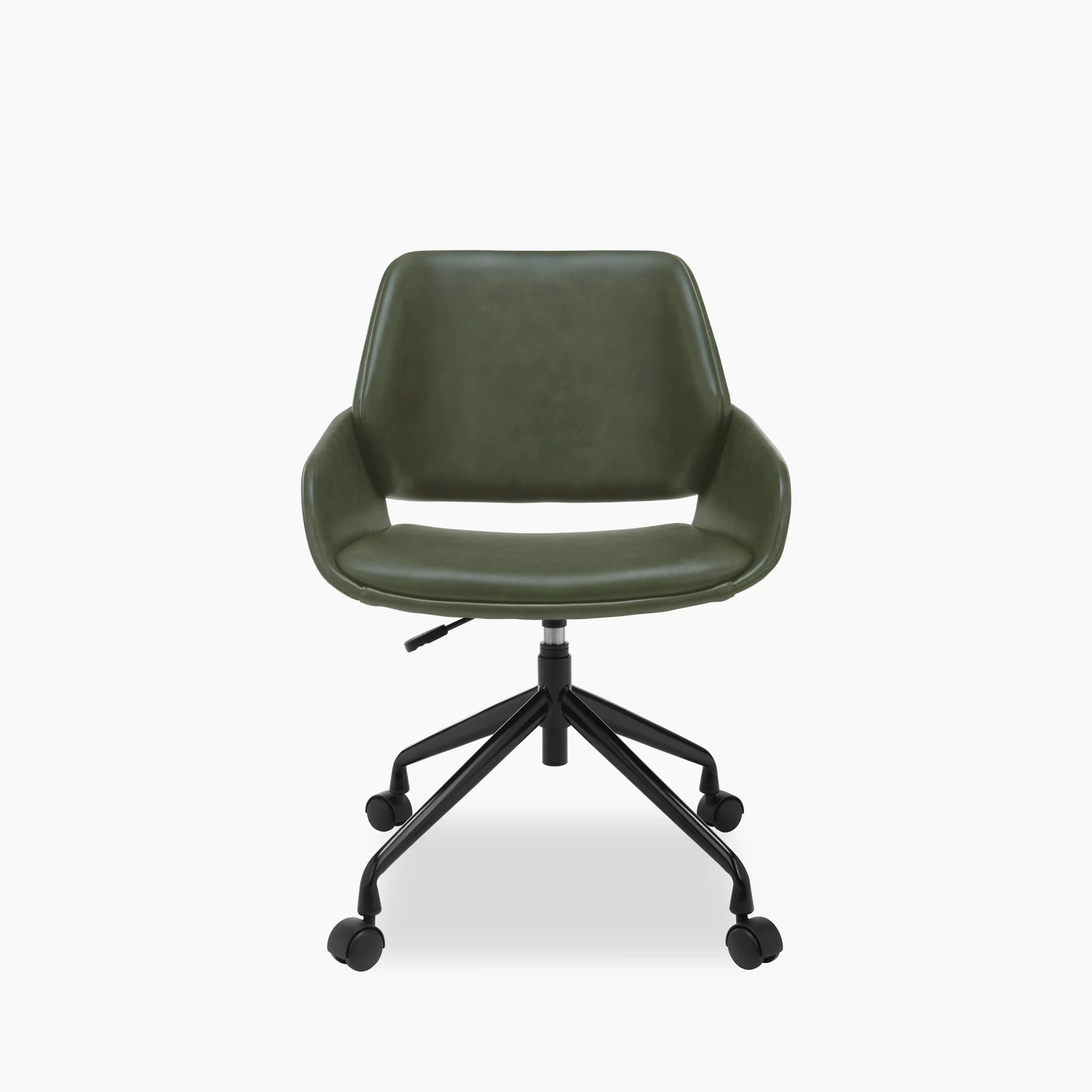 Franklin Office Chair | Vintage Green Faux Leather & Black