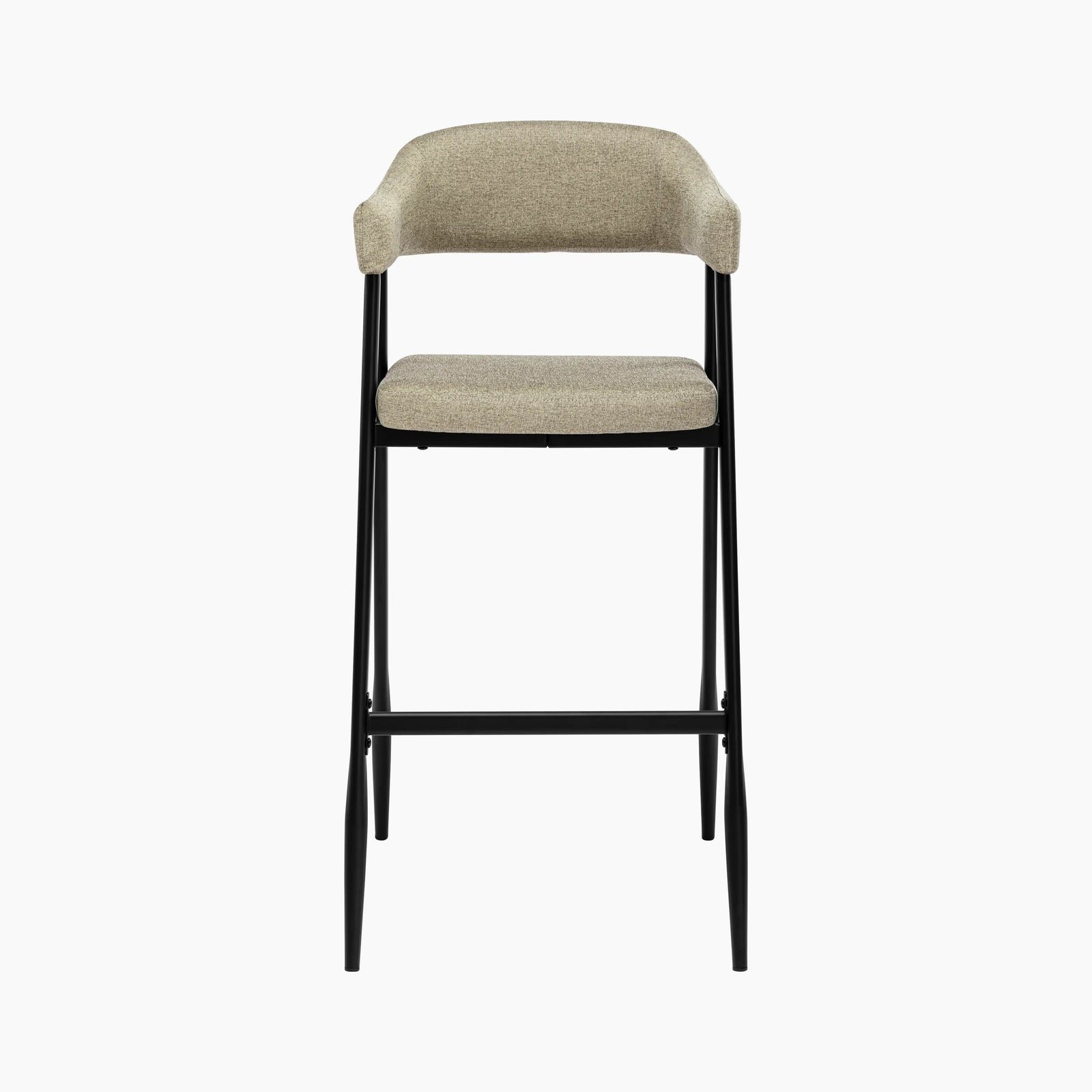 Presley Bar Stool | Latte Sustainable Fabric & Black