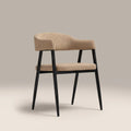 Presley Carver Dining Chair | Latte Sustainable Fabric & Black