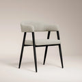 Presley Carver Dining Chair | Speckled Stone Sustainable Boucle & Black