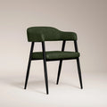 Presley Carver Dining Chair | Vintage Green Faux Leather & Black