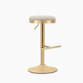 Romy Adjustable Stool | Speckled Stone Sustainable Boucle & Brass