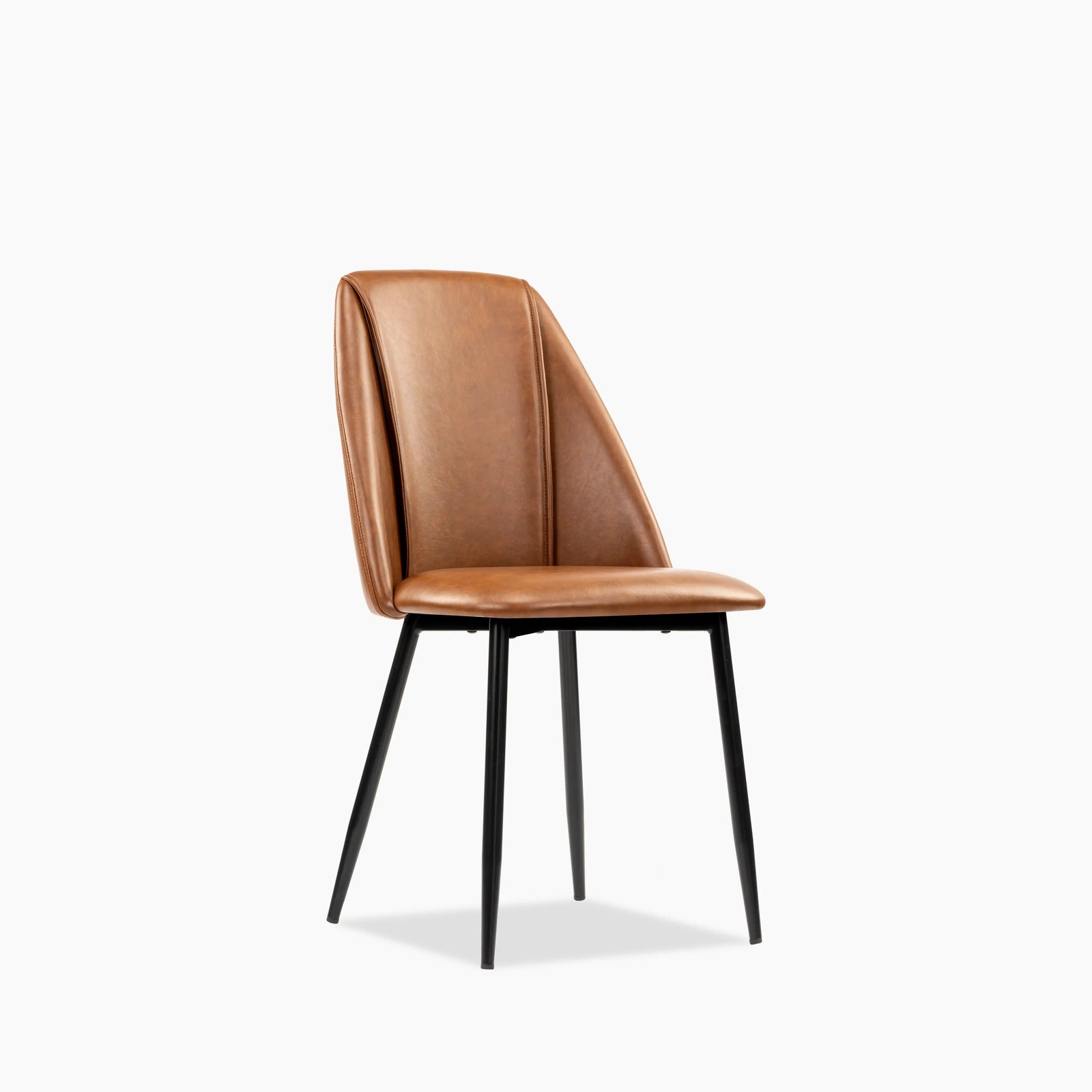 Marco Dining Chair | Vintage Tan Faux Leather & Black