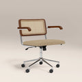 Kenton Office Chair | Speckled Latte Boucle and Chrome