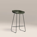Conway Bar Stool | Vintage Green Faux Leather & Black