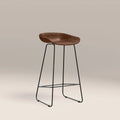 Conway Bar Stool | Vintage Tan Faux Leather & Black