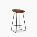 Conway Bar Stool | Vintage Tan Faux Leather & Black