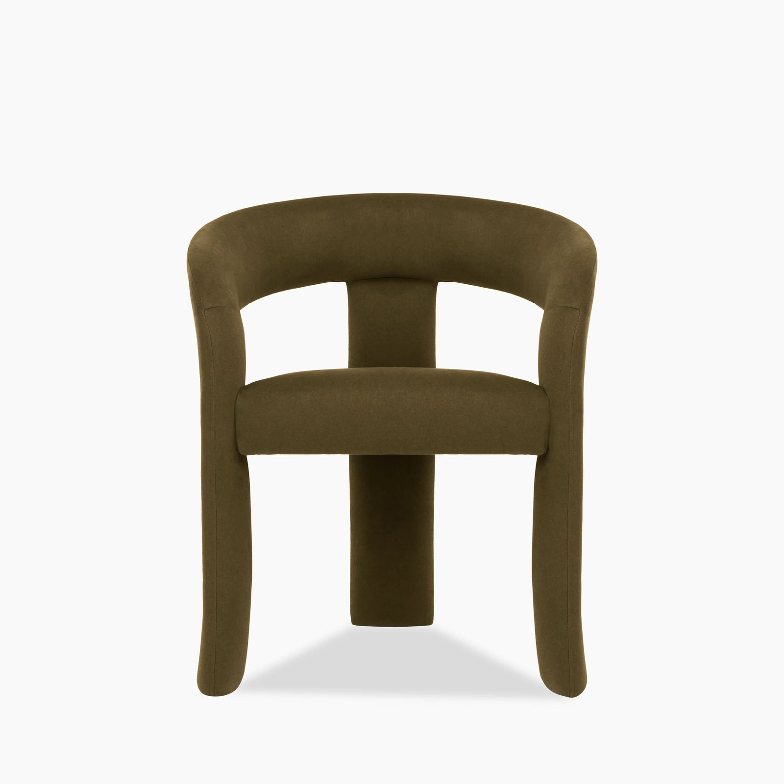 Bellamy Carver Dining Chair | Moss Green Sustainable Mohair Velvet