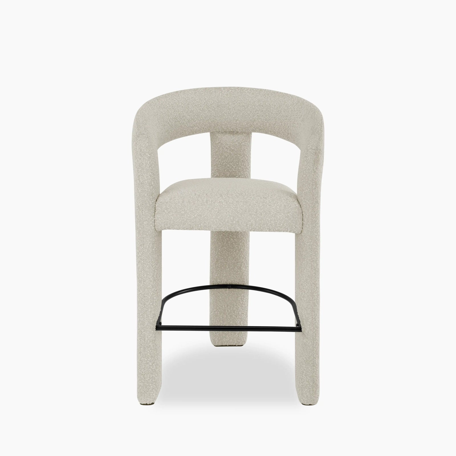 Bellamy Kitchen Stool | Speckled Stone Sustainable Boucle