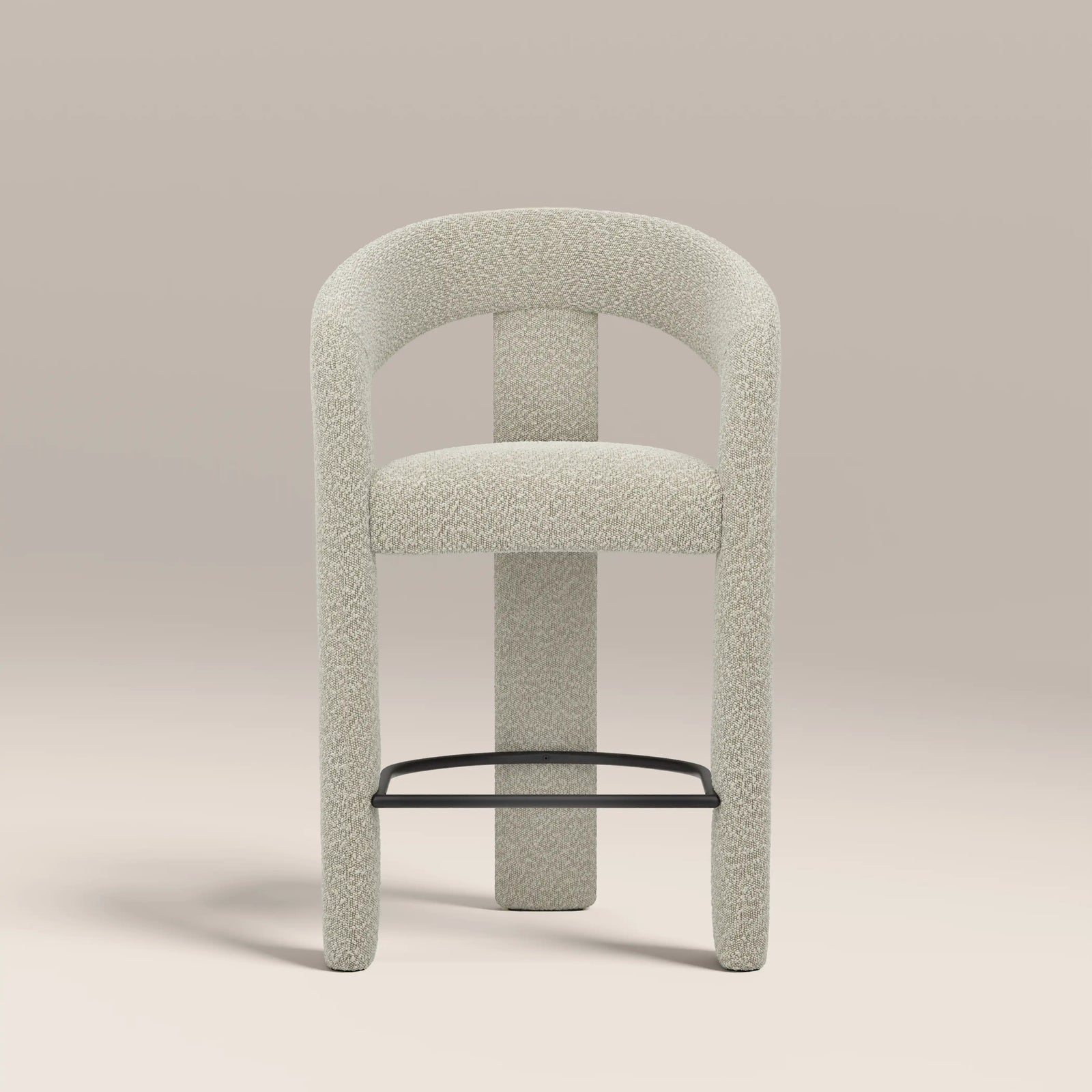 Bellamy Kitchen Stool | Speckled Stone Sustainable Boucle