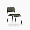 Weston Dining Chair | Vintage Green Faux Leather & Black