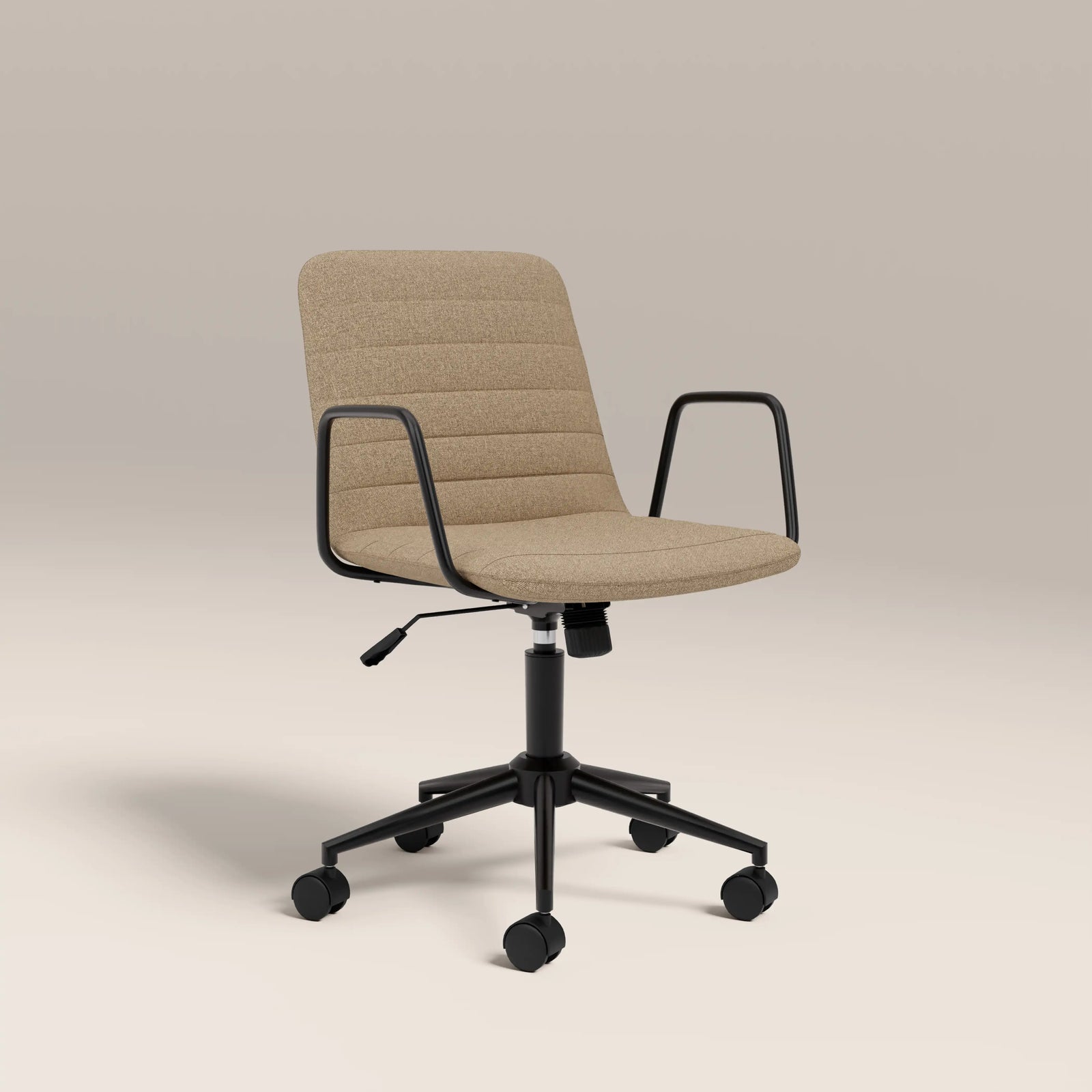 Gianna Office Chair | Latte Sustainable Fabric & Black