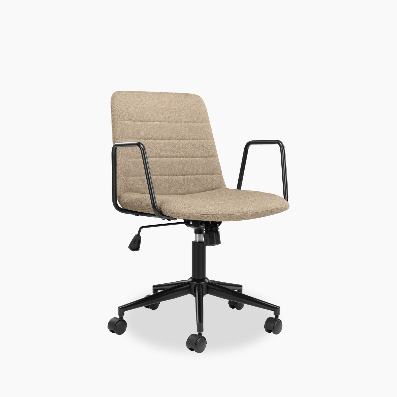 Gianna Office Chair | Latte Sustainable Fabric & Black