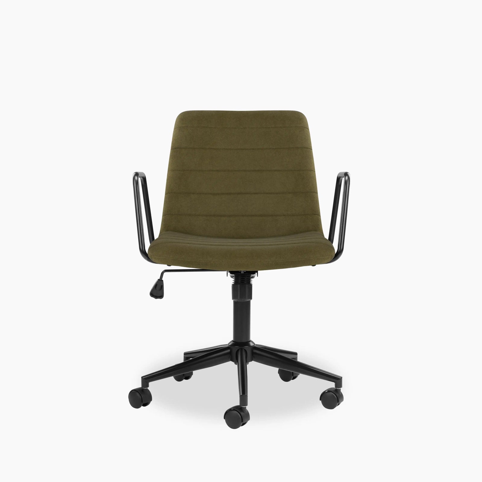 Gianna Office Chair | Moss Green Sustainable Mohair Velvet & Black