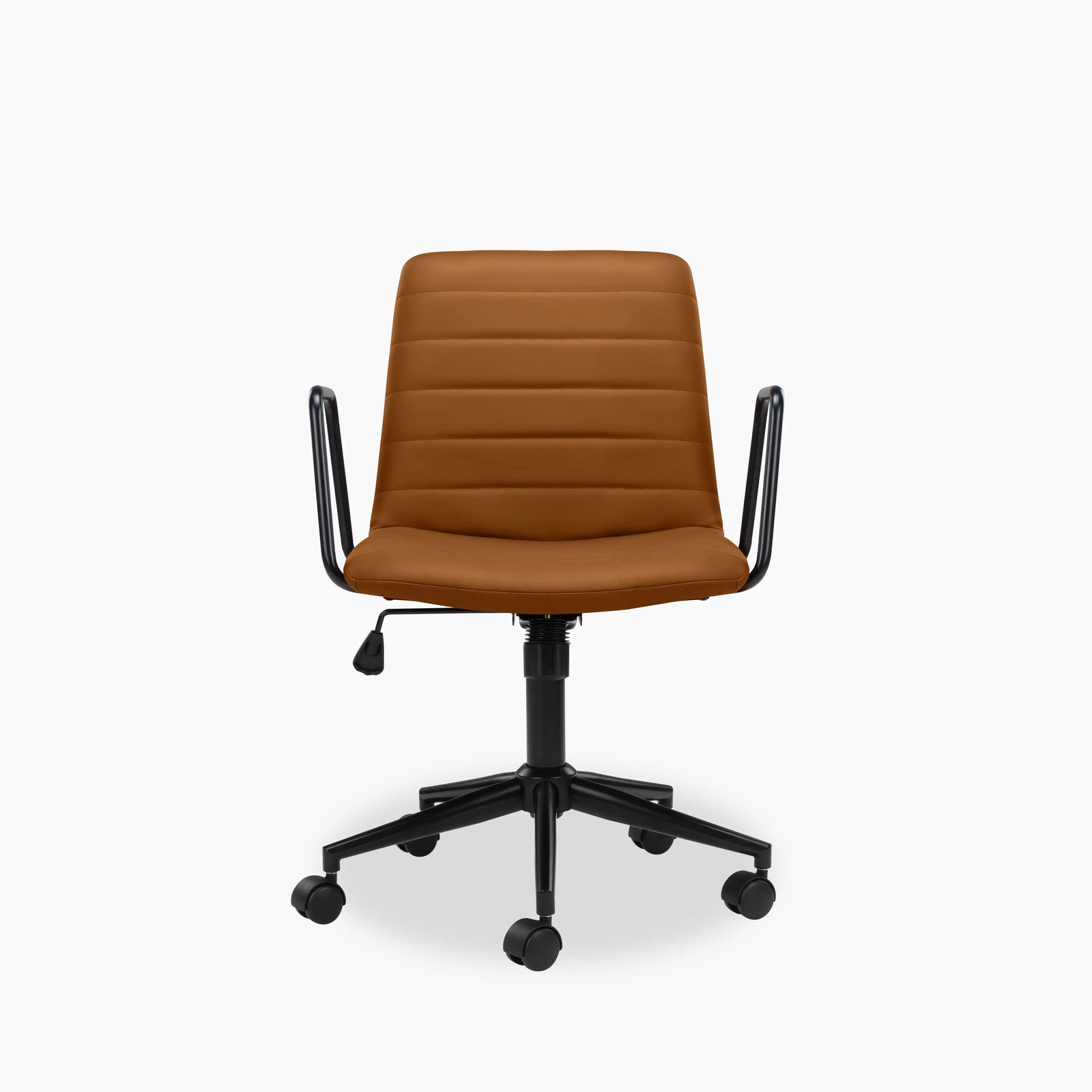 Gianna Office Chair | Tuscan Tan Faux Leather & Black
