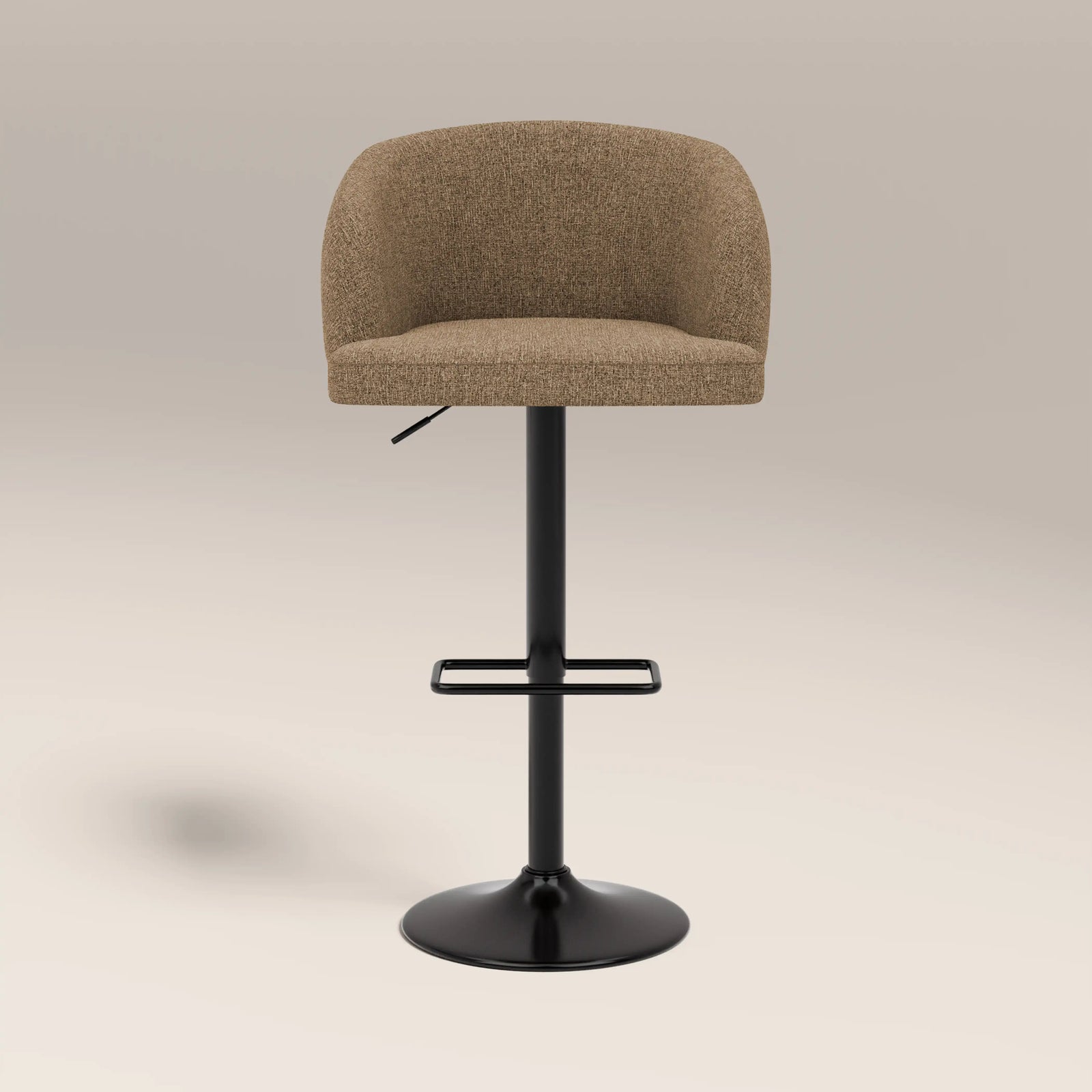 Odette Adjustable Stool | Speckled Cappuccino Boucle & Black