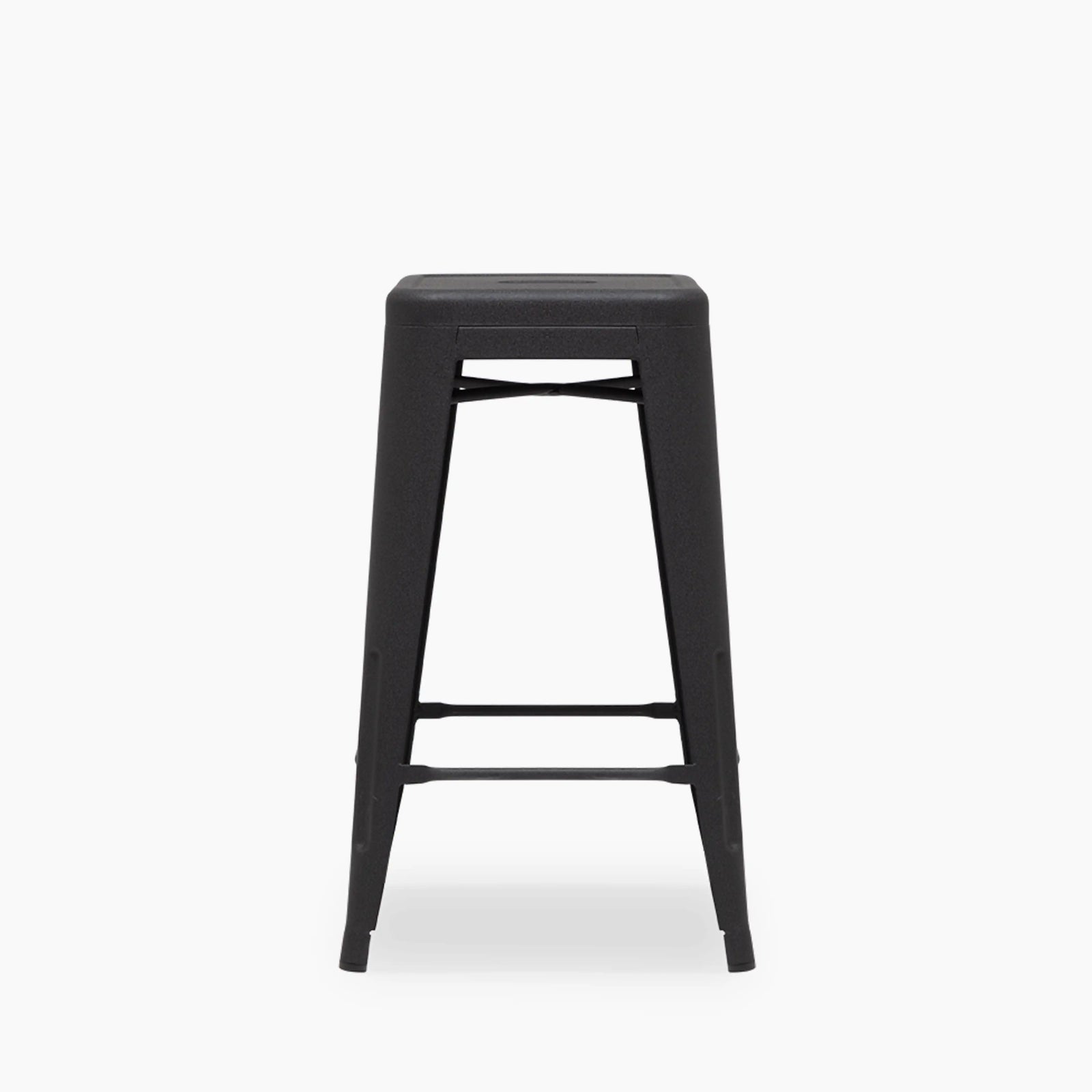 Tolix Style Stackable Kitchen Stool | Black
