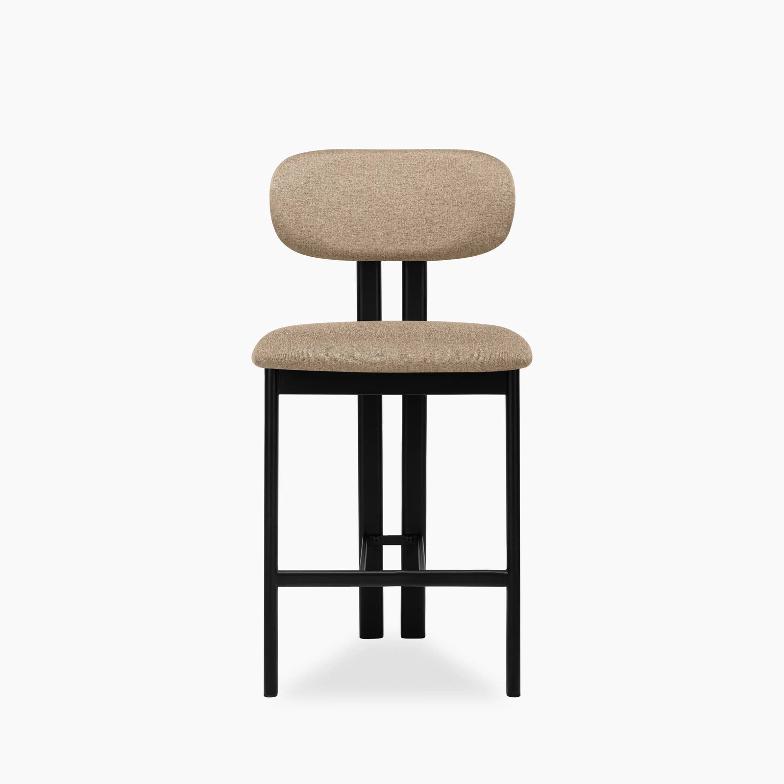 Arbor Kitchen Stool | Latte Sustainable Fabric & Black