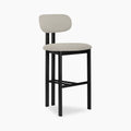 Arbor Bar Stool | Speckled Stone Sustainable Boucle & Black