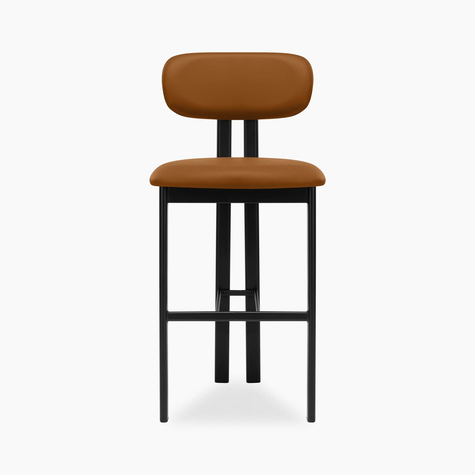 Arbor Bar Stool | Tuscan Tan Faux Leather & Black
